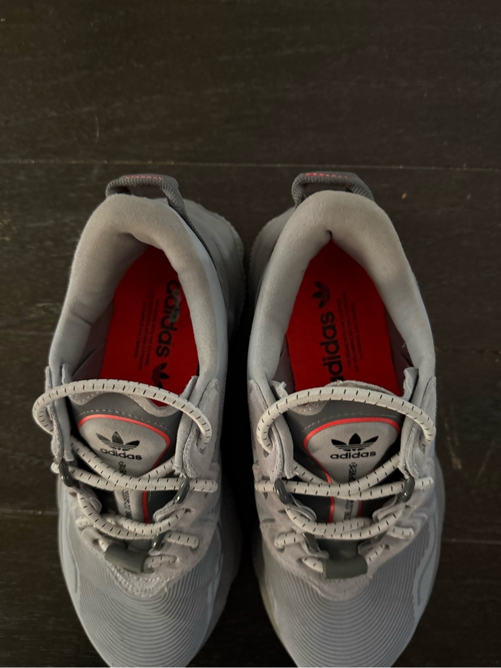 adidas Men’s Gray Athletic Sneakers with Red Insoles
